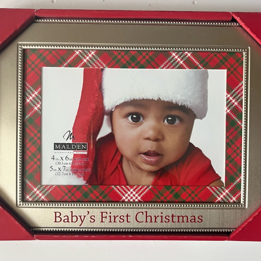 Malden Red and Green Plaid Christmas Frame